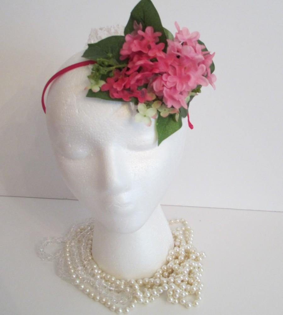 Hochzeit - Flower Crown Wedding, Pink Wedding, Pink Flower, Headband, Floral Headpiece, Head Wreath, Pink Floral Crown, Bridal Floral Crown, Lilac's