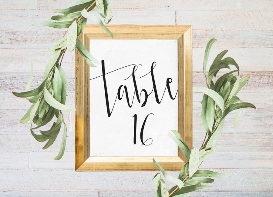 Hochzeit - Table numbers printable, 16 pack, Printable table Numbers, Wedding table numbers, Wedding reception stationery, Rustic wedding table number