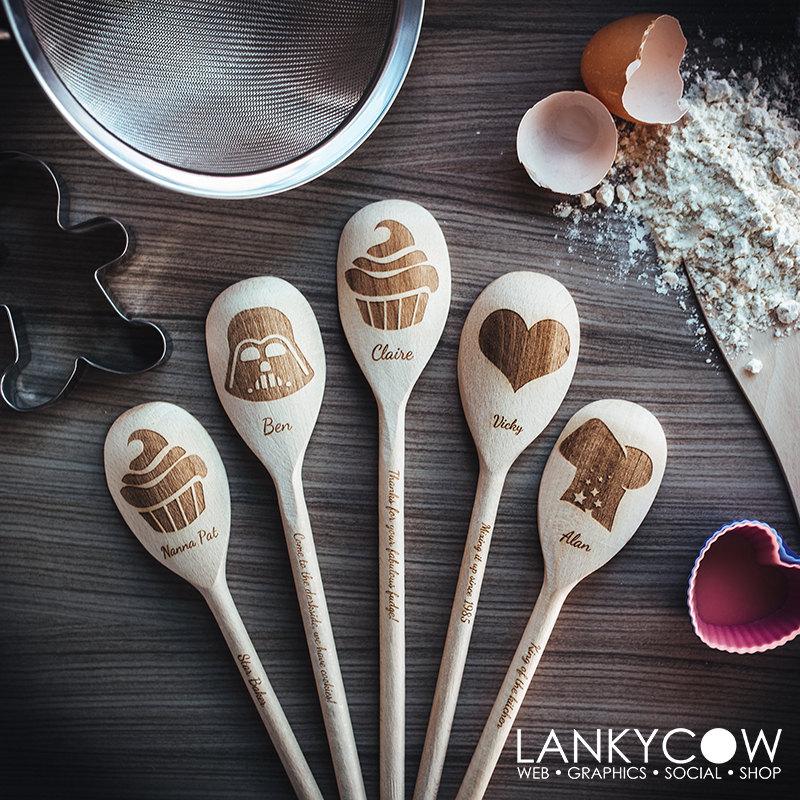 Hochzeit - Personalised Wooden Spoon • Custom Spoon • Engraved Spoon • Personalized Wooden Spoon • Wedding Gift • Baking Gift • Christmas Gift