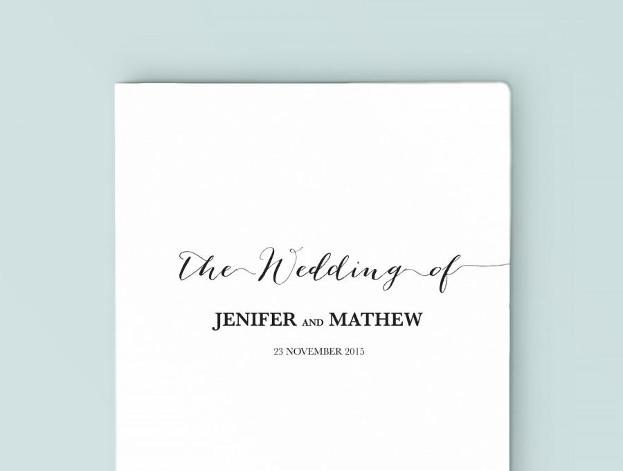 Hochzeit - Wedding Program Template 