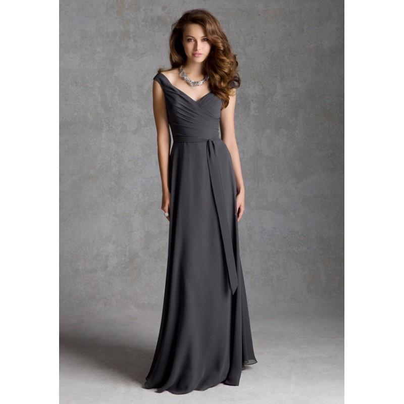 Mariage - Elegant A-line Off-the-shoulder Ruching Floor-length Chiffon Bridesmaid Dresses - Dressesular.com