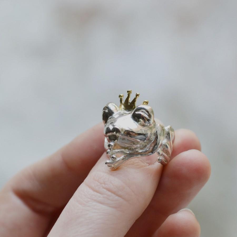 زفاف - Frog Prince Ring - Alternative Engagement Ring - Fairytale Proposal Ring - Animal Jewelry Fairytale - Frog Prince Jewelry - Statement Ring