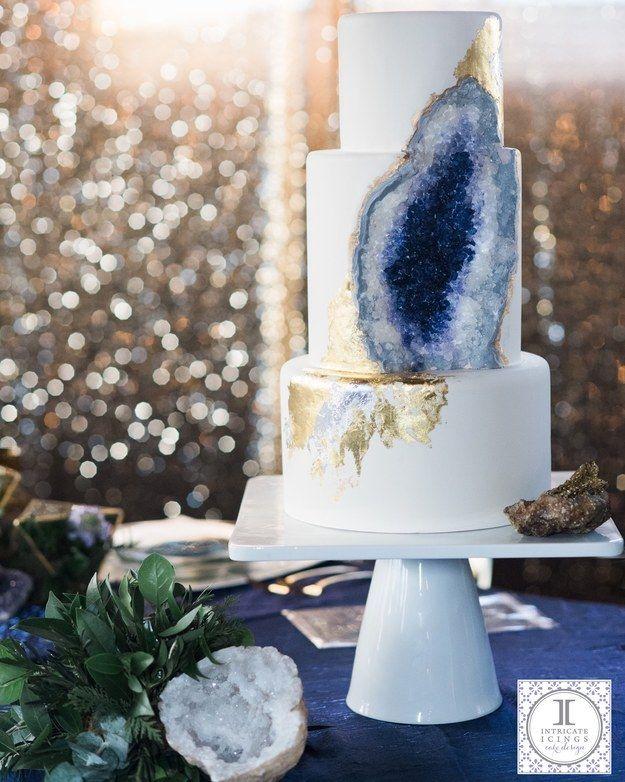 Wedding - This Insane Amethyst-Inspired Wedding Cake Will Blow Your Mind