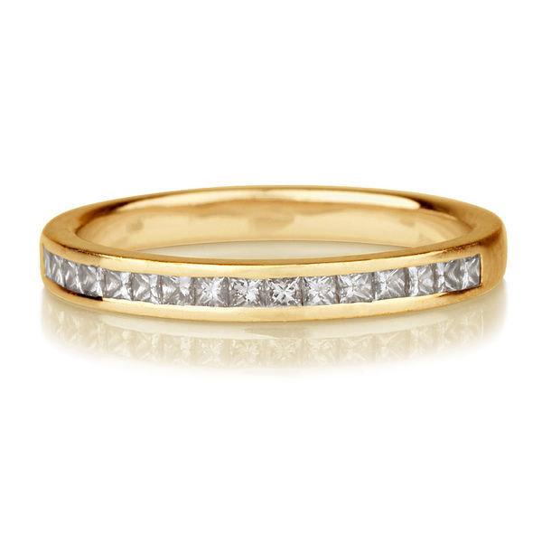 Mariage - Channel Set Ring, Diamond Wedding Band, 14K Gold Wedding Ring, 0.4 TCW Channel Set Wedding Band, Womens Wedding Band