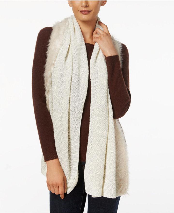 Mariage - INC International Concepts Faux Fur-Trim Scarf, Only at Macy's