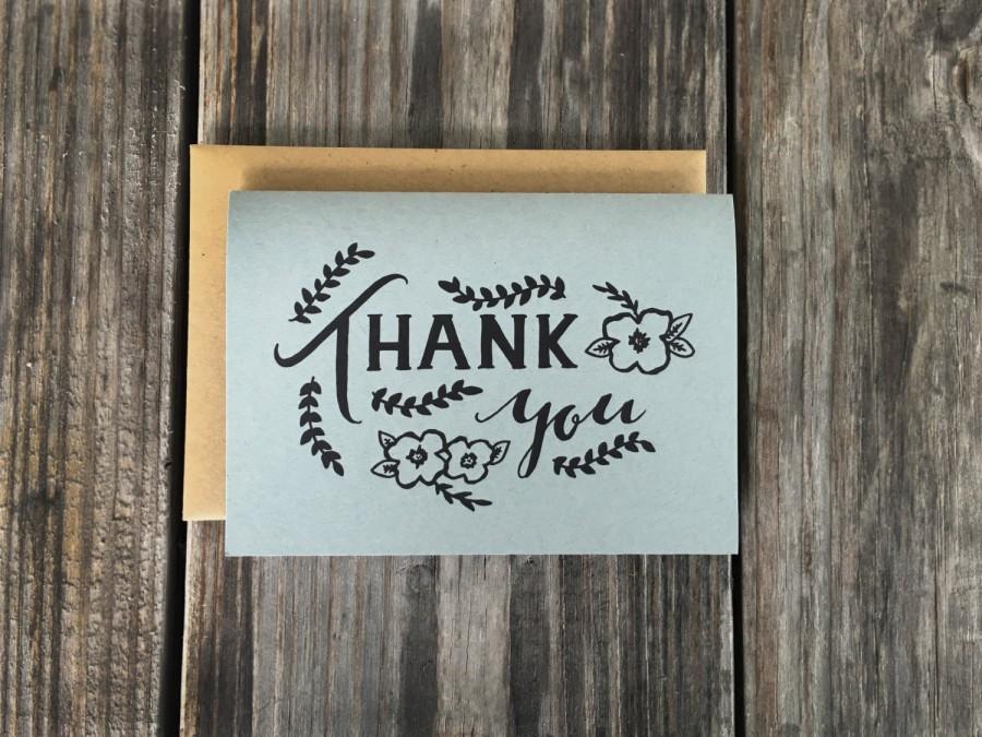 Mariage - Rustic Thank You Cards, Wedding Thank You Cards, Thank You Cards Set