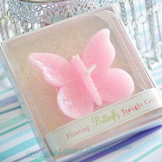 Mariage - Pink Bath Romantic Floating Butterfly Tealight Candles BETER-LZ032        
