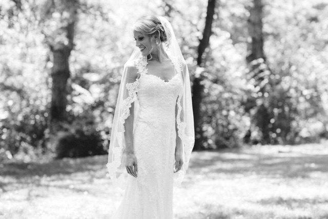 زفاف - Partial Lace Wedding Veil