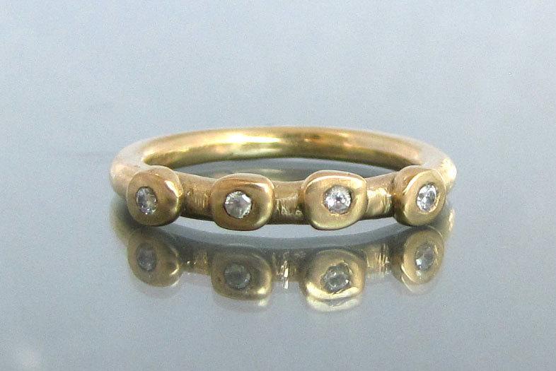 Wedding - gold promise ring, unique engagement ring, diamond engagement, diamond band ring, birthstone, stackable rings birthstone, diamond birthstone