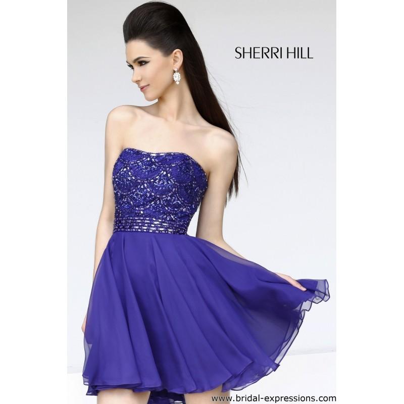 Mariage - Sherri Hill 11046 Short Chiffon Homecoming Dress - Crazy Sale Bridal Dresses