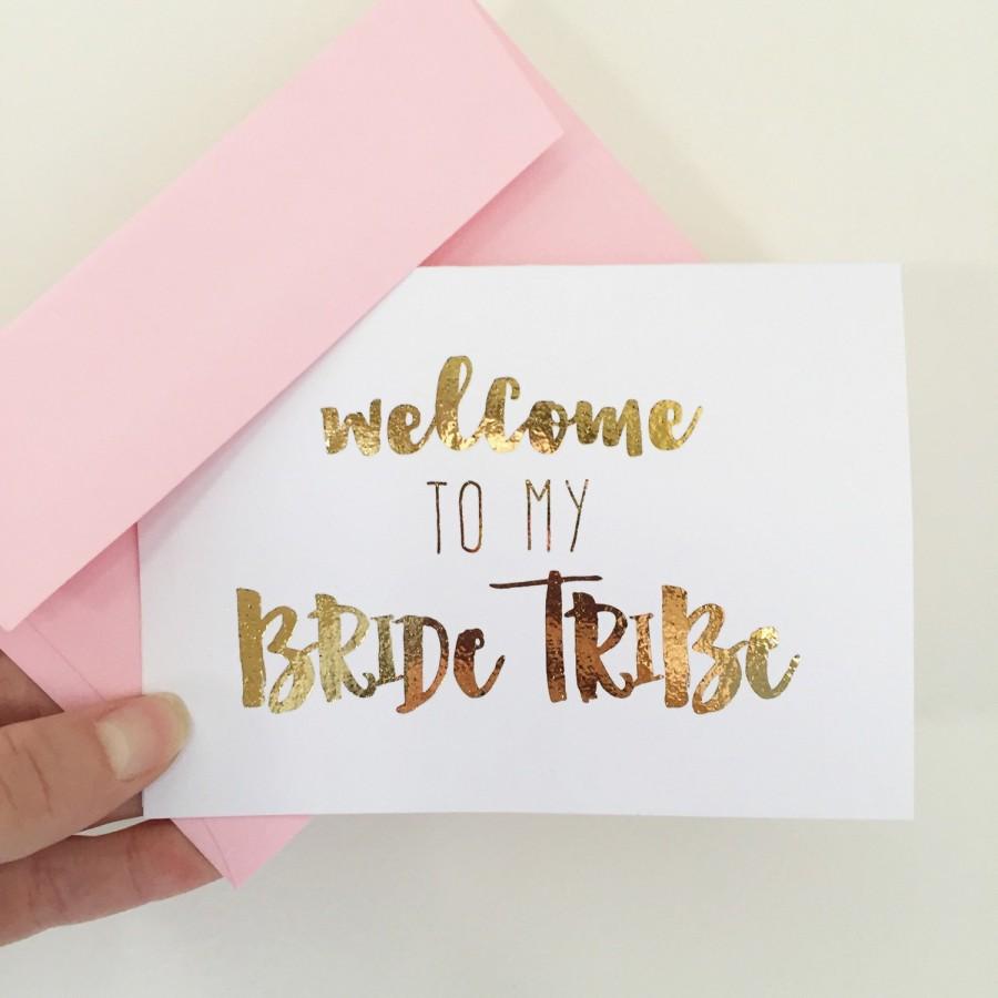 Свадьба - Gold Foil Bridesmaid Proposal Card 