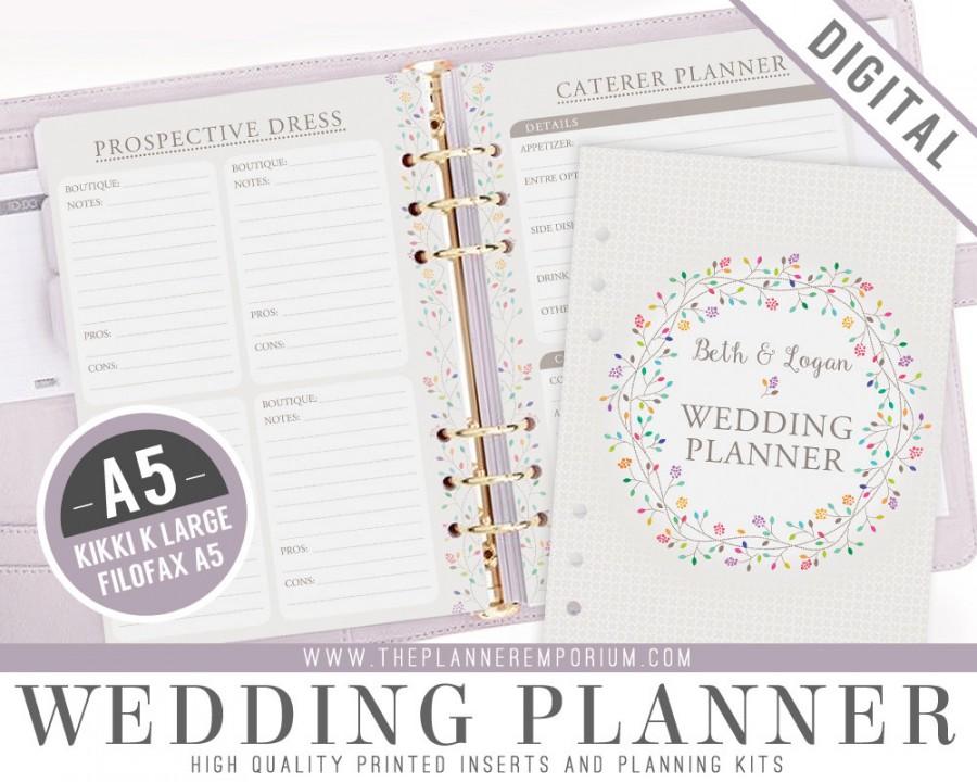 Mariage - A5 Ultimate Wedding Planner Organizer Kit - Instant Download - Printable DIY - 50 Unique Pages - To Do List, Budgets & More - Wedding Binder