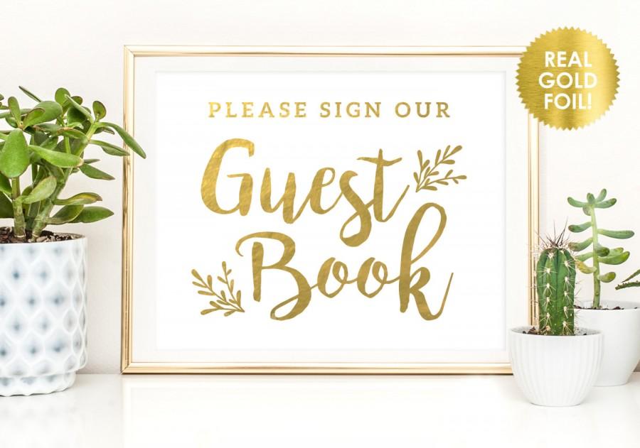 زفاف - GUEST BOOK Wedding Signs in Gold Foil / Guest Book Wedding Signs / Custom Wedding Signs / Reception Signs  / Guest Book Sign / Peony Theme