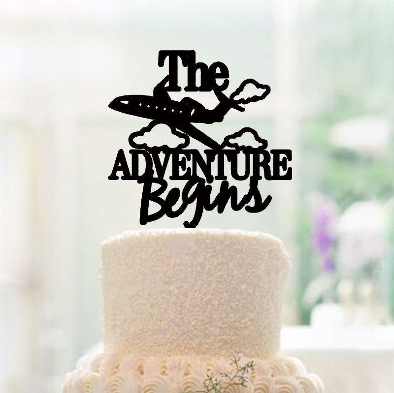 زفاف - Custom Cake Topper,The Adventure Begins Cake Topper,Funny Wedding Cake Topper,Unique Cake Topper Wedding,Airplane Cake Topper,Cake Toppers