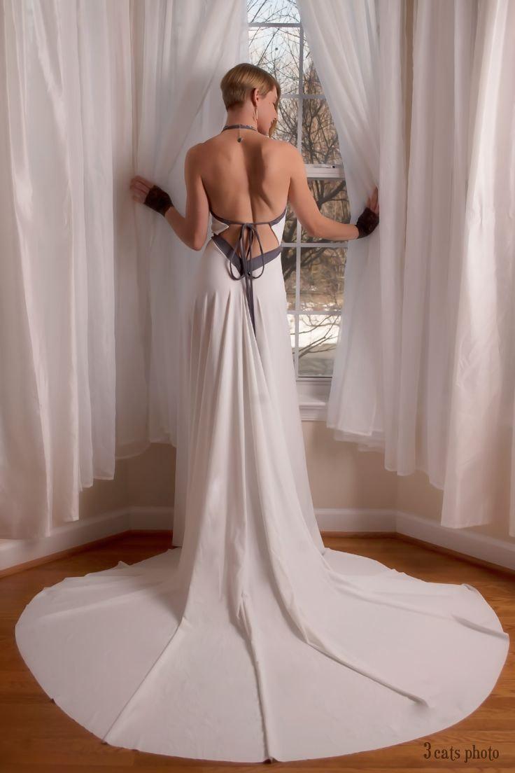 Wedding - The sexy GEOMETRIC Wedding Gown, backless wedding dress, bridal gown with train, formal dress with train, red wedding, gold gown, sexy dress