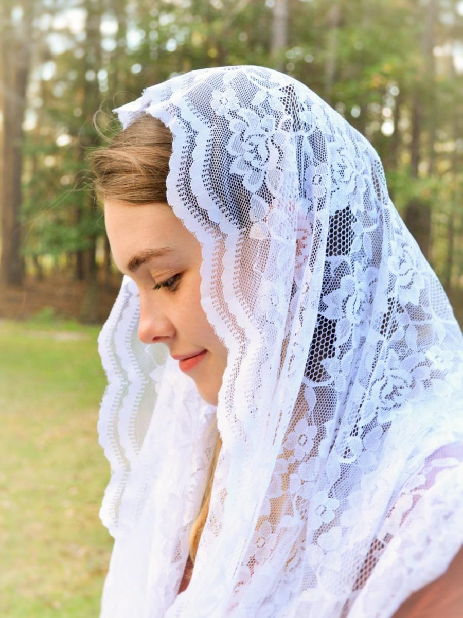 زفاف - Catholic Soft White Infinity Veil 