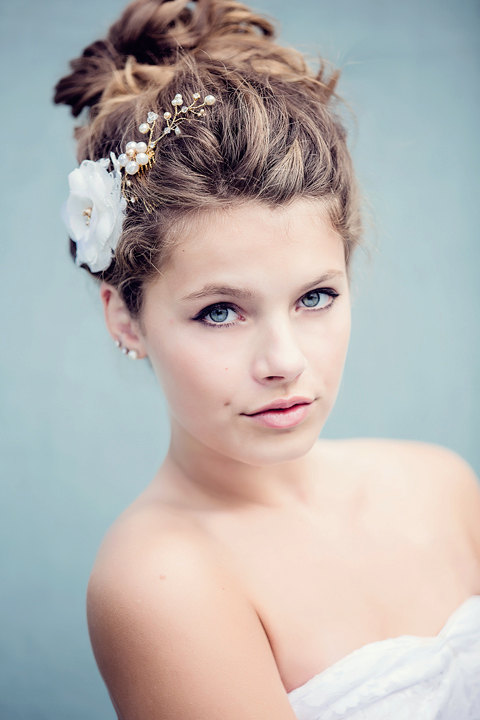 زفاف - Bridal Boho Headpiece, Decorative Wedding Hair Comb, The Fie Bridal Flower Hairvine #177