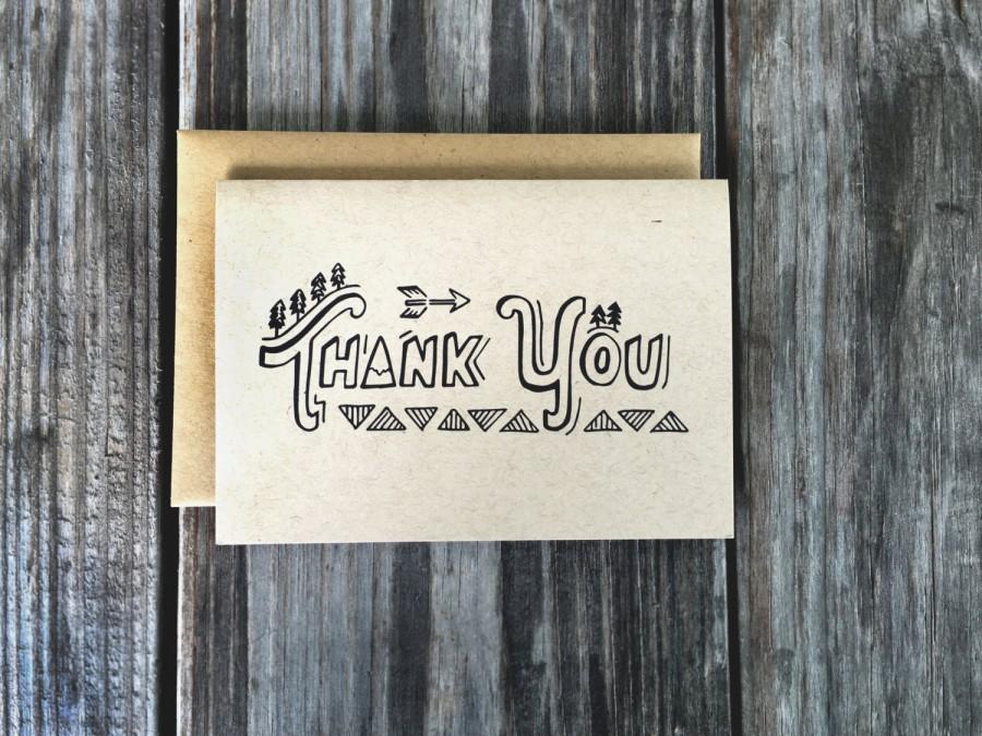 Wedding - Rustic Thank You Cards, Camping Thank You, Rustic Thank You Notes