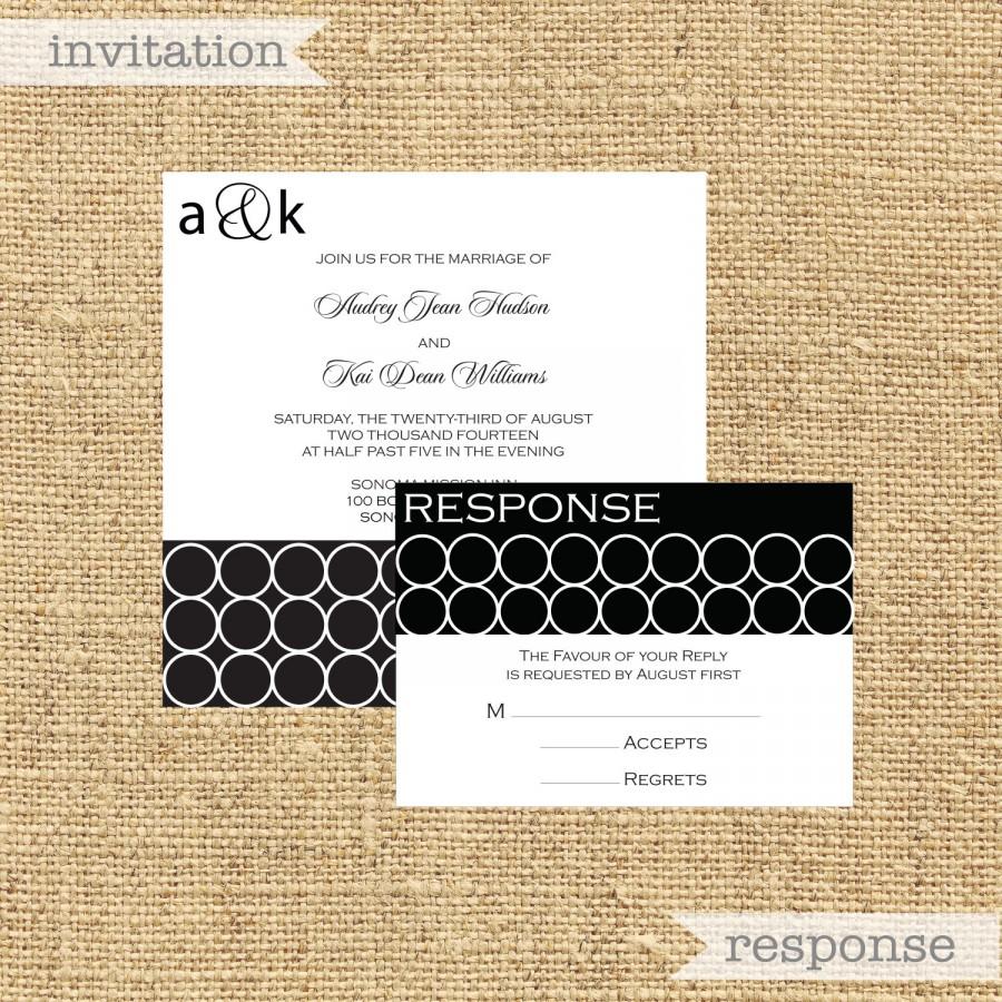 Hochzeit - Printable Audrey Invitation Set