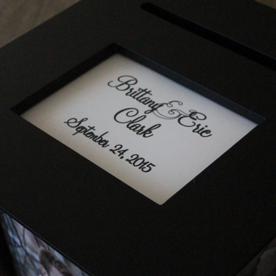Wedding - Personalized Engraved Plate ONLY for  8 x 10 Wedding Card Box