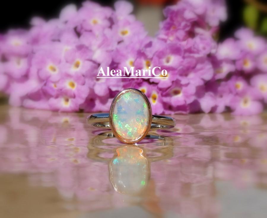 Mariage - Opal Ring, Ethiopian Opal Ring, 14kt, IN STOCK