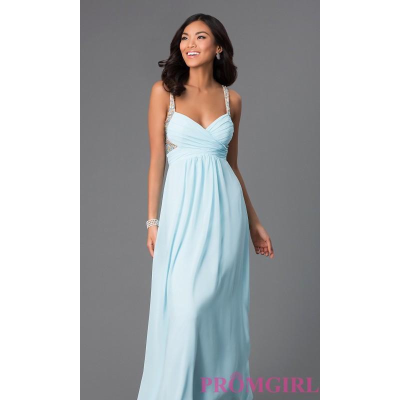 Wedding - Sleeveless Blue Prom Gown by LA Glo - Brand Prom Dresses