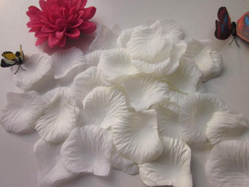 زفاف - 1000 Ivory Rose Petals Quality Confetti - Wedding Decorations