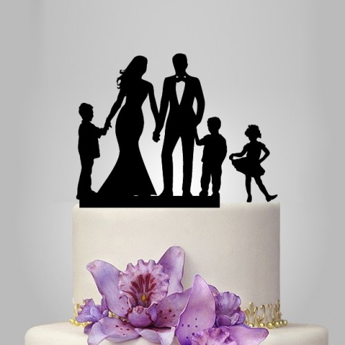 Mariage - Wedding Cake topper with girl, Cake topper with child, topper with boy