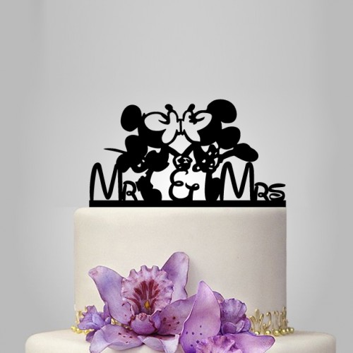Mariage - Disney Wedding Cake topper, Minnie and mickey cake topper unique