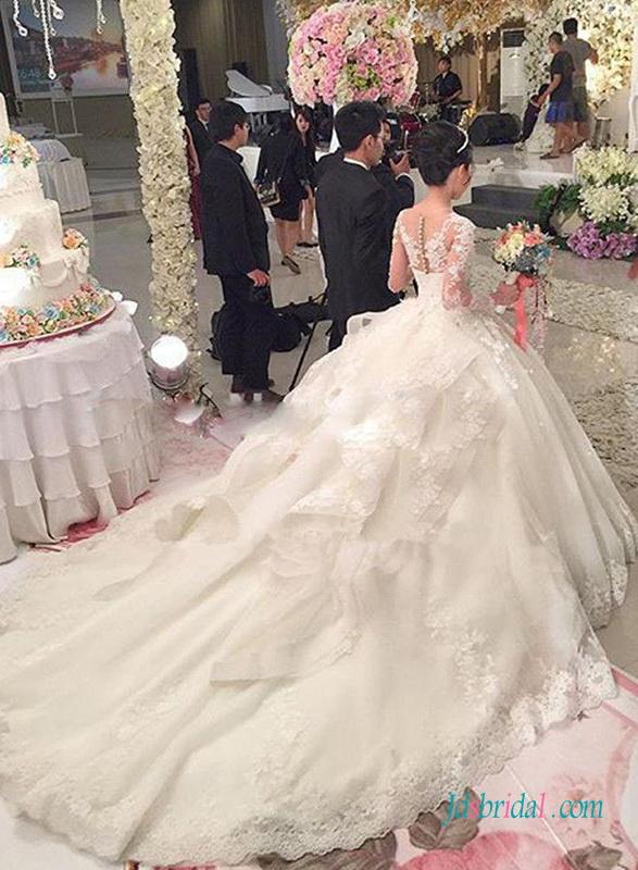 زفاف - Dreamy cathedral train princess ball gown wedding dress
