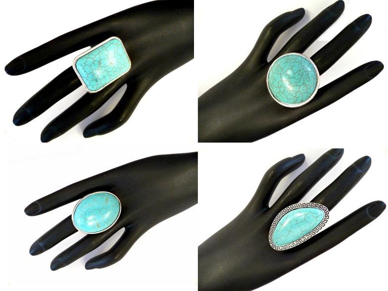 Hochzeit - Turquoise Ring, Big Turquoise Ring, Boho Turquoise Ring, Big Boho Ring, Huge Boho Ring, Oval Turquoise Ring, Rectangle Ring, Round Turquoise
