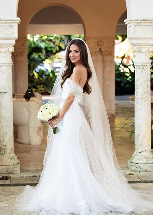 Mariage - Tulle Off-The-Shoulder Wedding Dress