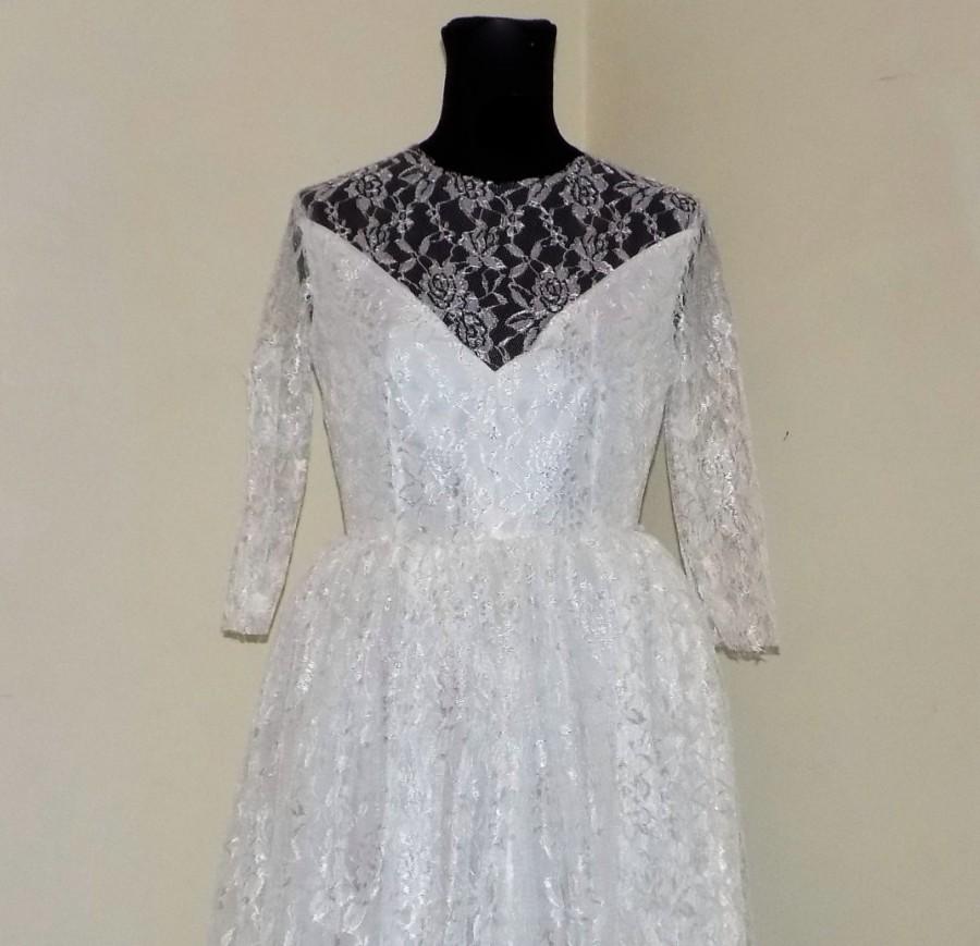 Свадьба - Lace wedding dress, wedding dress with sleeves, wedding dress, elegant wedding dress FREE SHIPPING AUSTRALIA