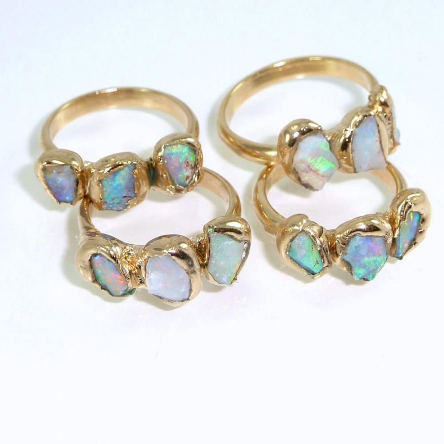 Hochzeit - Opal Engagement Ring, Alternative Engagement Ring, Raw opal Ring, Opal, Ring For Her, Wedding Ring, Opal Ring, Raw Stone Ring, Crystal Ring.
