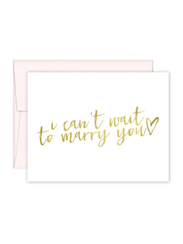 Mariage - I Can't Wait to Marry You Cards - Wedding Card - Day of Wedding Cards - Wedding Stationery