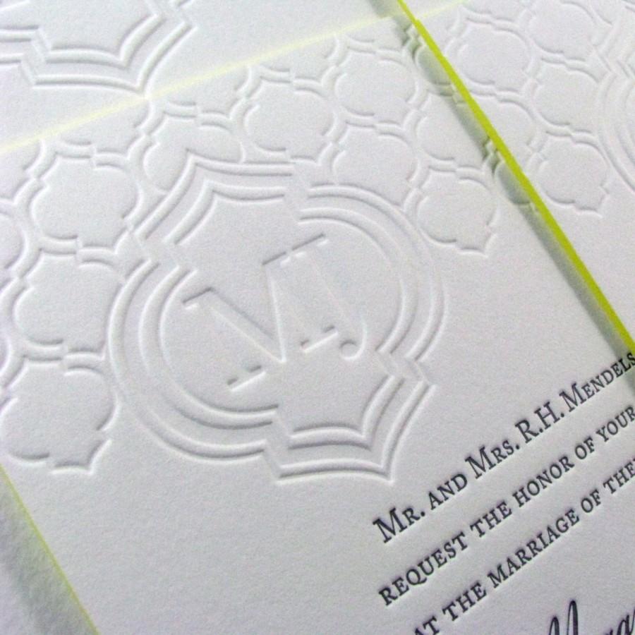 Свадьба - Quatrefoil Letterpress Wedding Invitations