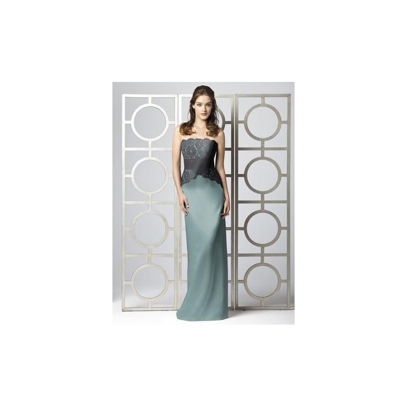 Wedding - Dessy Collection 2849 Floor Length Strapless Satin Lace Bridesmaid Dress - Crazy Sale Bridal Dresses