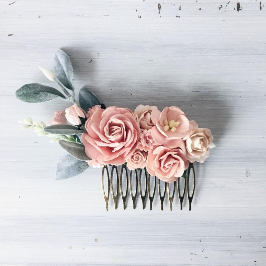 زفاف - Bridal comb, woodland flower comb, Wedding comb, bridal headpiece, wedding headpiece, weddings