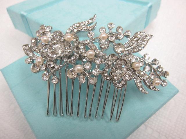 Свадьба - Wedding hair accessories pearl Bridal hair comb Wedding hair jewelry Wedding hair comb Wedding decorative comb Bridal comb pearl Wedding