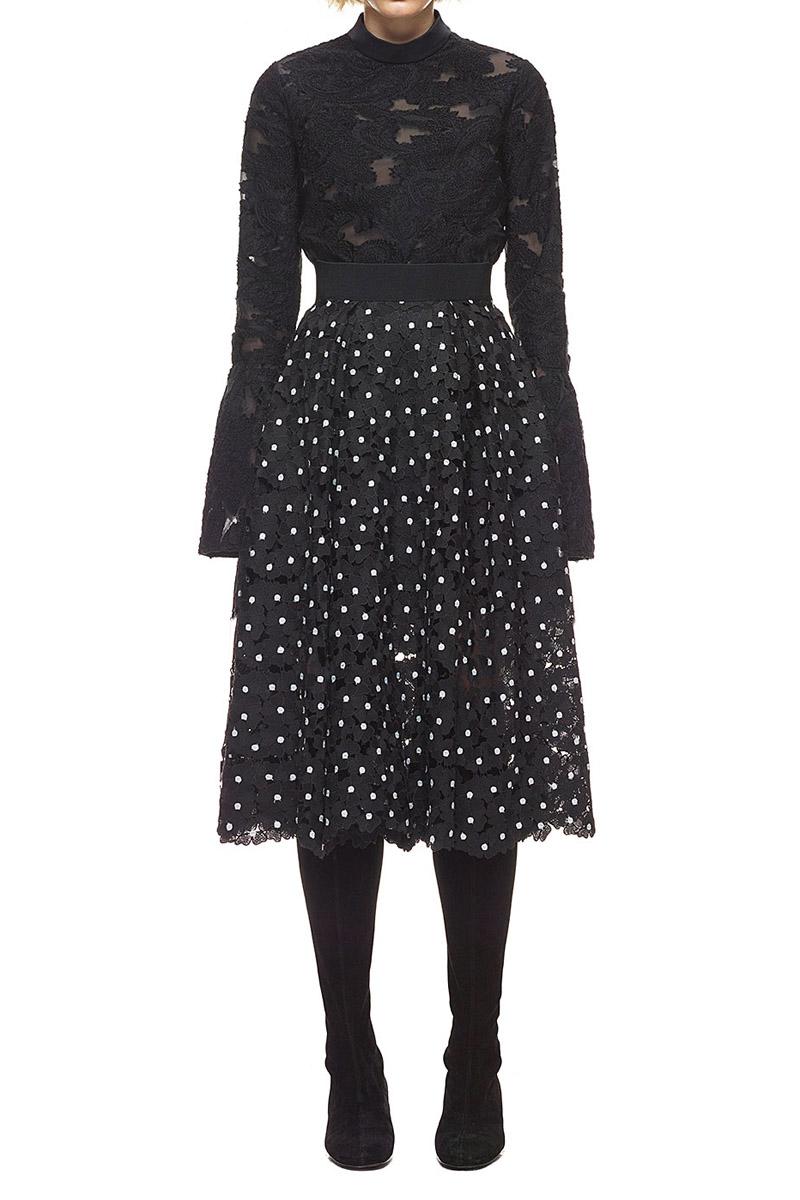 زفاف - Self-Portrait Daisy Midi Skirt