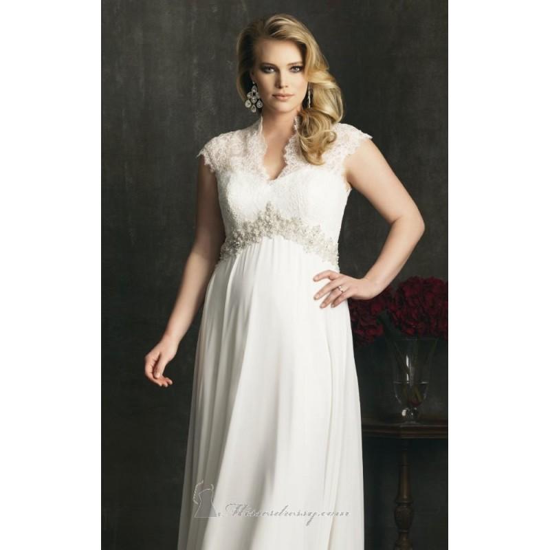 Mariage - Romantic Chiffon Gown by Allure Bridals Women W321 Dress - Cheap Discount Evening Gowns