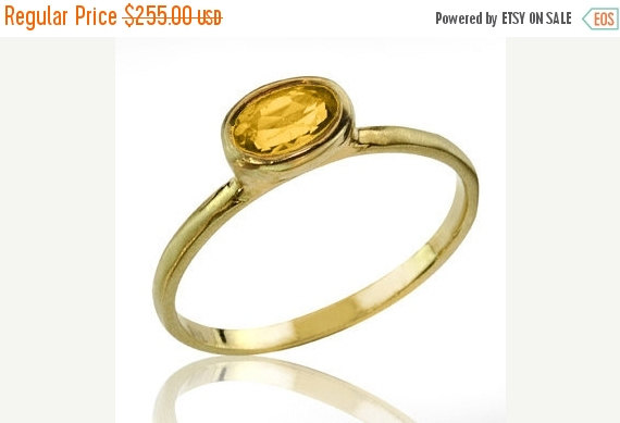 زفاف - Holiday Sale - Solitaire Citrine Ring, Engagement Ring, Citrine Jewelry, Citrine Birthstone Ring, Stackable Ring, Oval Cut, Citrine Engageme