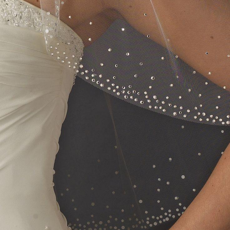 Wedding - Dazzling Swarovski Crystal Wedding Veil - Elegant Bridal Hair Accessories