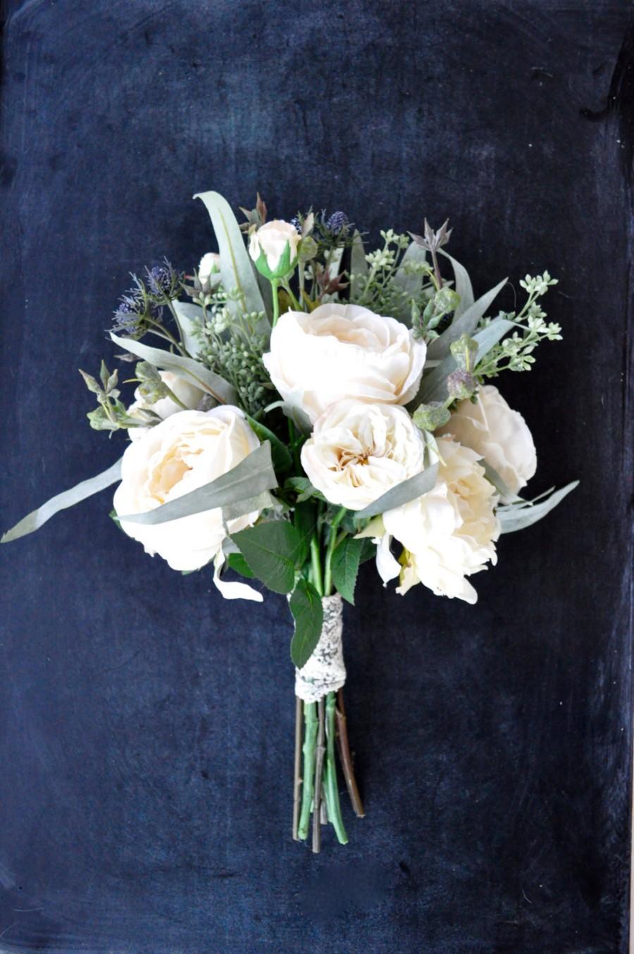 Свадьба - Cream Peony Bouquet 