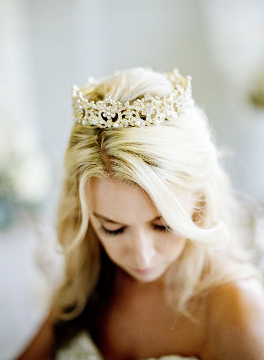 Wedding - Silver Full Bridal Crown, Scroll Swarovski Crystal Wedding Crown, Crystal Wedding Tiara, Diamante Diadem, Royal Bridal Crown- SOPHIA Crown