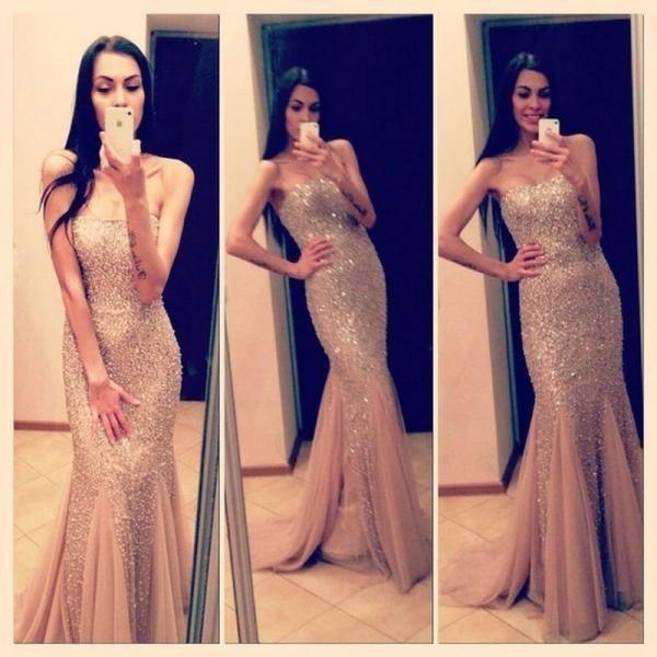 Свадьба - New Arrival Sexy Mermaid Prom Dresses with Beaded for Women
