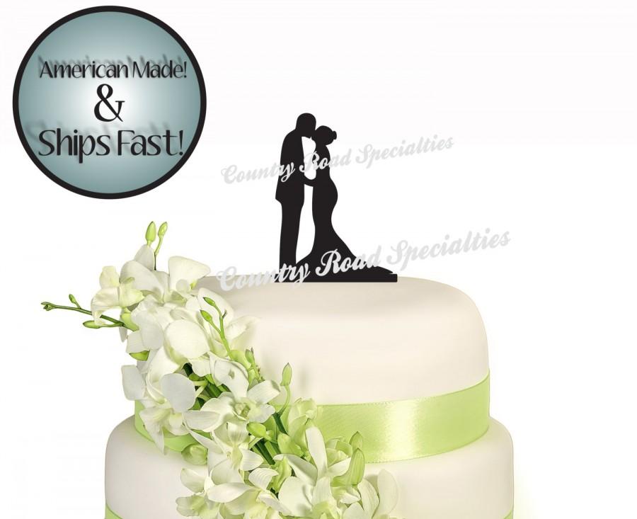 Wedding - Silhouette Romantic Couple Wedding Cake Topper # 525