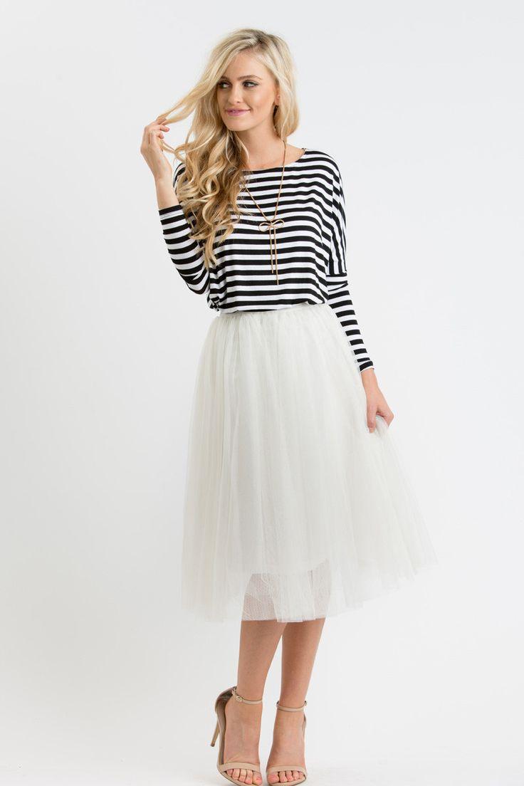 Wedding - Tulle Midi Skirt