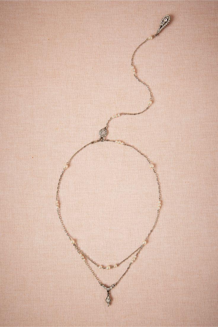 Wedding - Pearly Back Drape Necklace