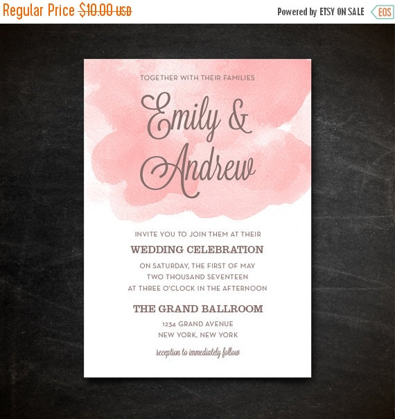 Wedding - Wedding Invitation Template - Printable Wedding Invitation - Editable Wedding Template - Instant Download - Photoshop PSD